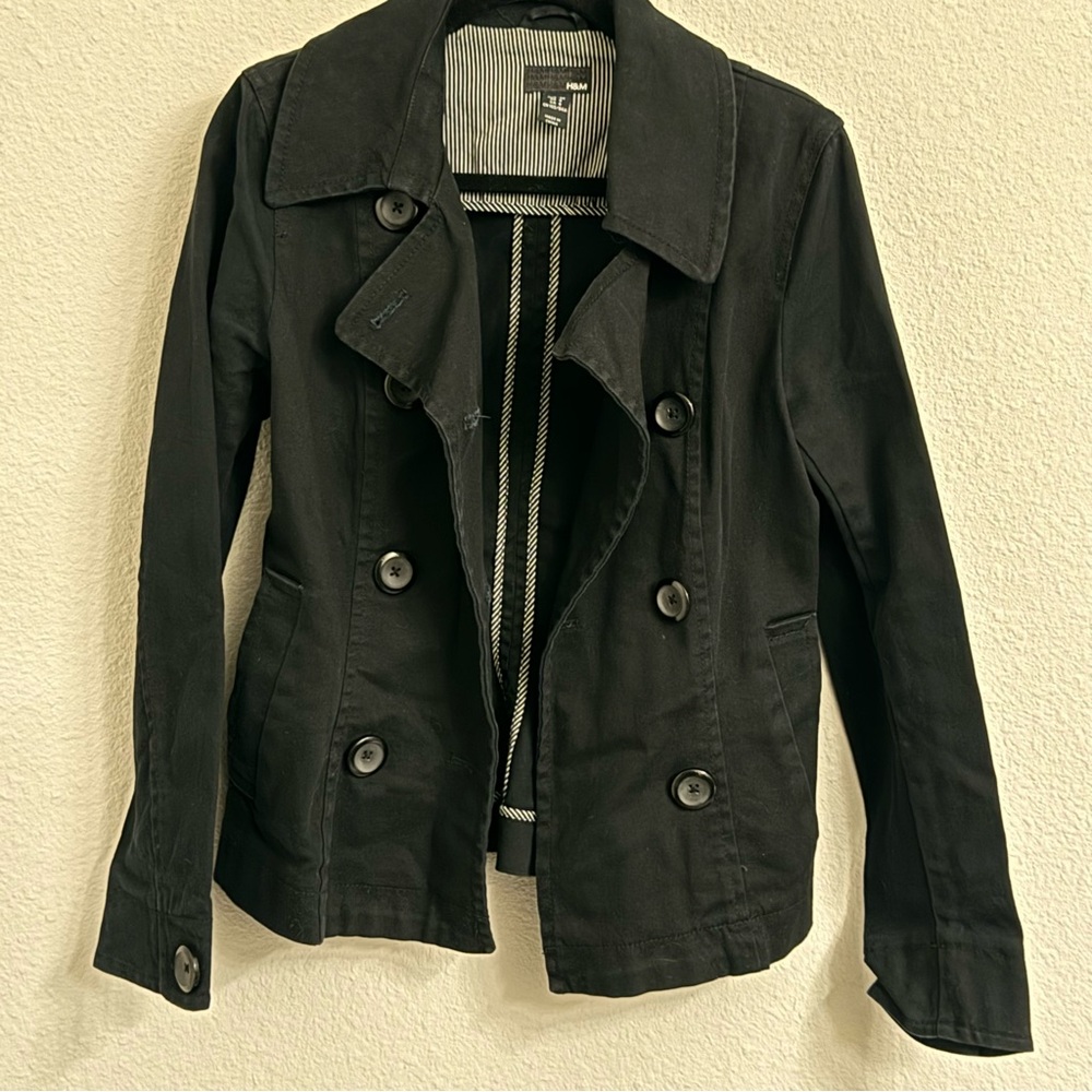 H&M Black Pea Coat